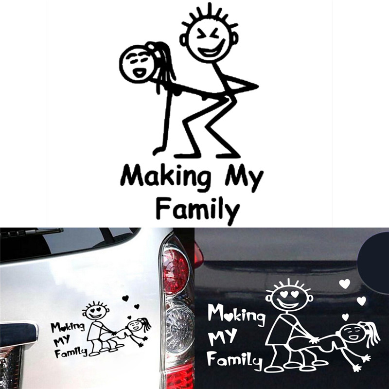 Miếng Sticker Dán Chống Nước Thiết Kế Chữ My Family Dùng Để Trang Trí Xe Hơi Tiện Dụng