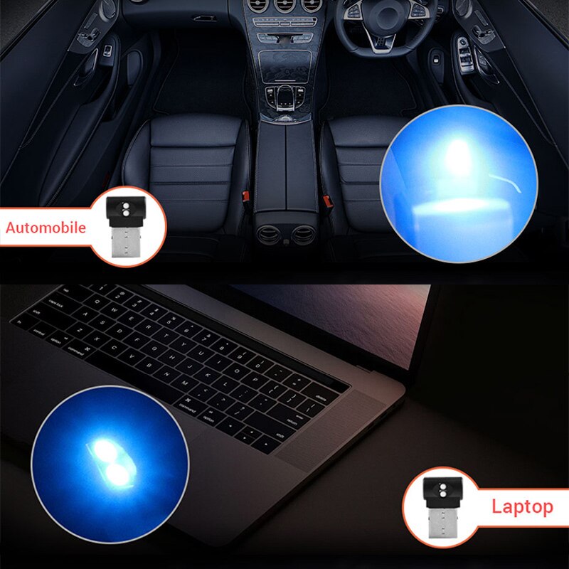 Đèn chiếu tạo bầu không khí xe hơi SEAMETAL 7 màu sắc USB LED mini không dây đa năng tiện lợi