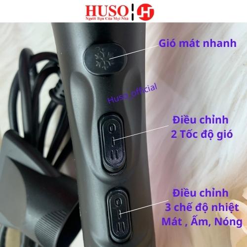 Máy sấy tóc công suất lớn CHHACBA 8800 - 5000W sấy nóng, lạnh, có ION ánh sáng xanh, dây 2m (2x0.75mm)