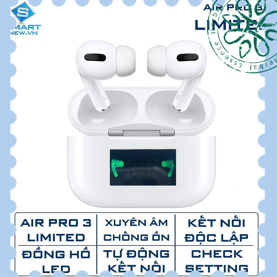 Tai nghe bluetooth không dây TWS Air Pro 3 LIMITED - Chống ồn - xuyên âm - Đồng hồ LED