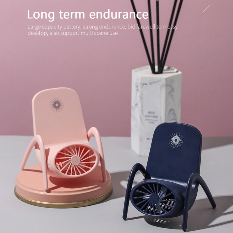 Quạt Cầm Tay Mini Có Đế Sạc USB Tiện Lợi Dành Cho Mùa Hè