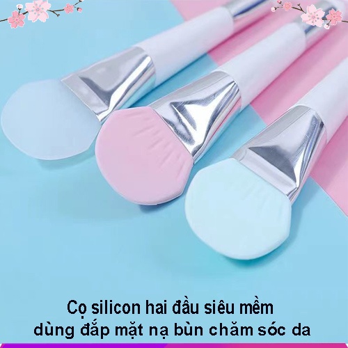 Cọ quét mặt nạ sillicon - Chổi quét mask cao cấp hai đầu siêu mềm đắp mặt nạ chăm sóc da