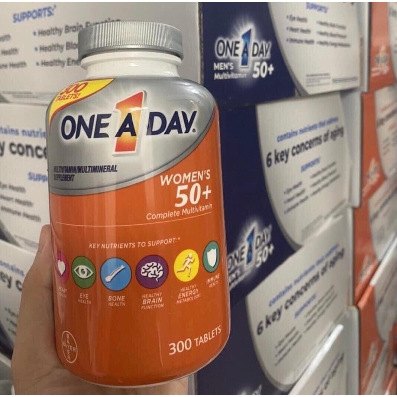 Viên Uống Vitamin One A Day Women’s 50+ của Mỹ. Lọ 300 viên ( Dành Cho Nử )