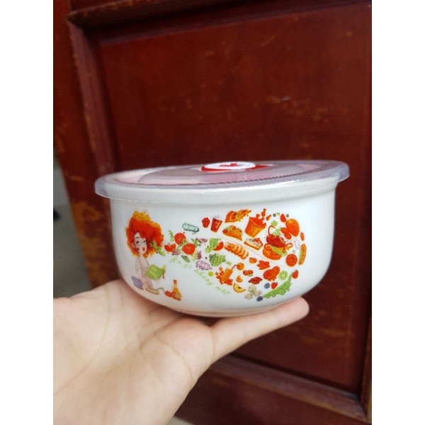 Bộ combo 2, 3 bát thố sứ cao cấp có nắp hút chân không