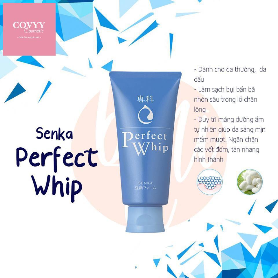 Sữa rửa mặt tạo bọt chiết xuất tơ tằm trắng Senka Perfect Whip 120g_14839