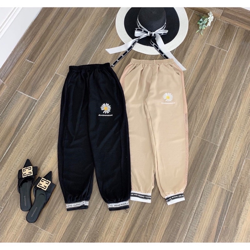 Quần Đũi LILEN dáng bomber  &lt;XẢ LẺ = SỈ &gt; Quần đũi 9 tất trang trí hoa cúc, phối lưới, bo gấu