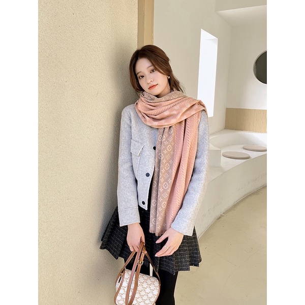 Khăn dạ ép mịn chất mỏng bản choàng to