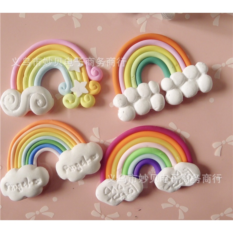 Charm cầu vồng trang trí Slime, bánh kem, ốp điện thoại …