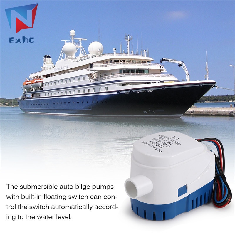 Máy Bơm Nước 12V Có Công Tắc Tự Động Dành Cho Tàu Thuyền Tự Động