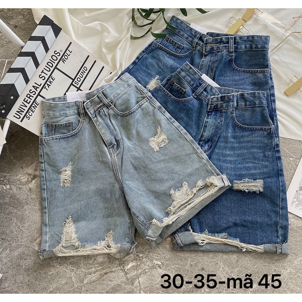 SHORT NGỐ BIGSIZE RÁCH LỚN, QUẦN LỬNG SIZE TO JEANS CAO CẤP ms 45 TCshopJeans