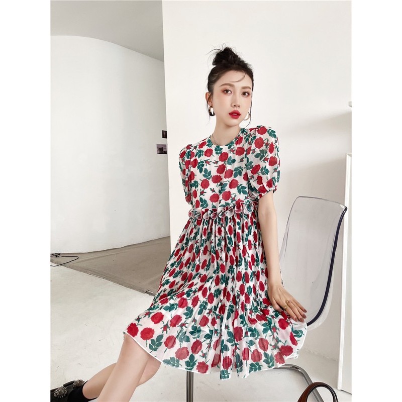 váy/ đầm babydoll hoa tiểu thư cá tính ORDER