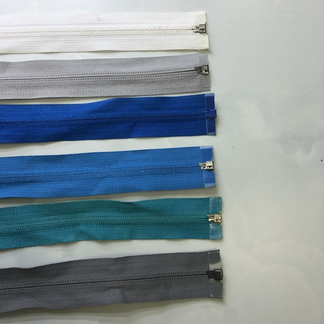 Dây Kéo Áo Khoác Nilon Đầu Khoá Kéo Kim Loại Số 5 Nhiều Cỡ TVK/YKK Các Màu Hàng Công Ty