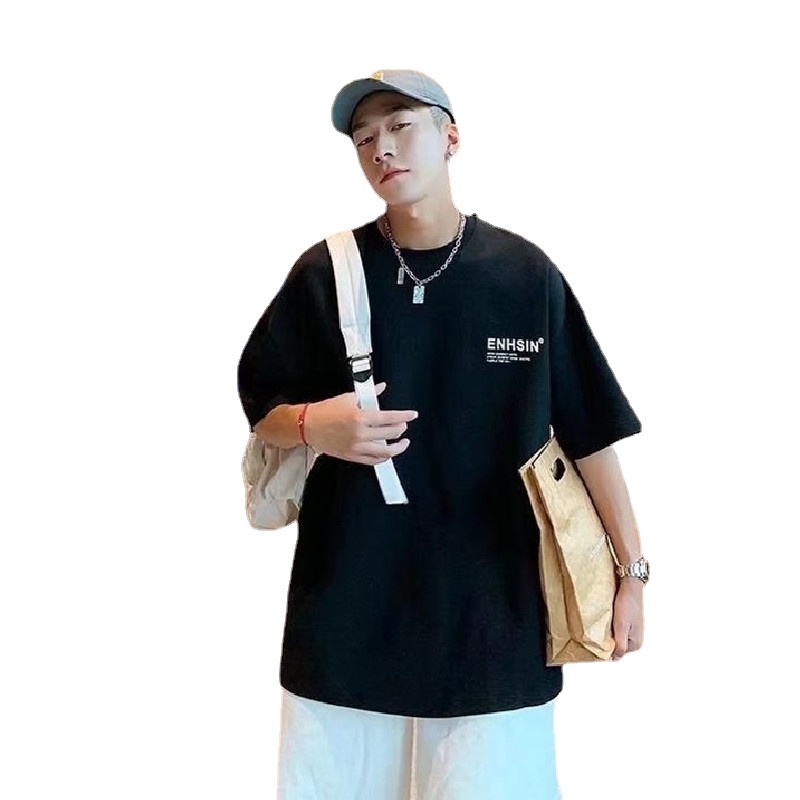 Áo Thun Tay Ngắn Cổ Tròn In Chữ Thời Trang Dành Cho Nam