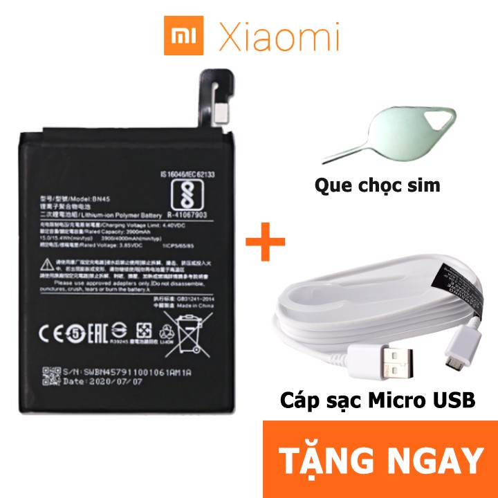 Pin Xiaomi Redmi Note 5/ Redmi Note 5 Pro/ BN45 - Bảo hành 3 tháng đổi mới - Lỗi 1 đổi 1 mới 100%