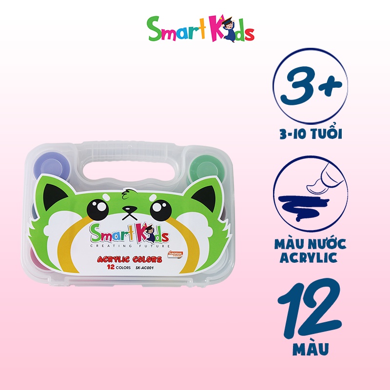 Màu nước Smartkids Acrylic SK-AC001 (12 màu-hộp)