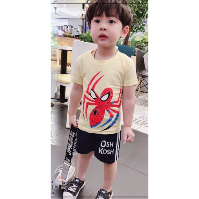 Bộ Oshkosh bé trai (vàng spiderman)