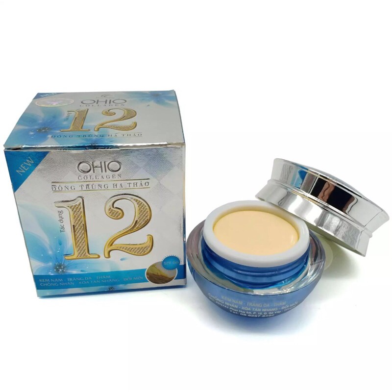 Kem OHIO 12 tác dụng collagen-đông trùng hạ thảo 30g