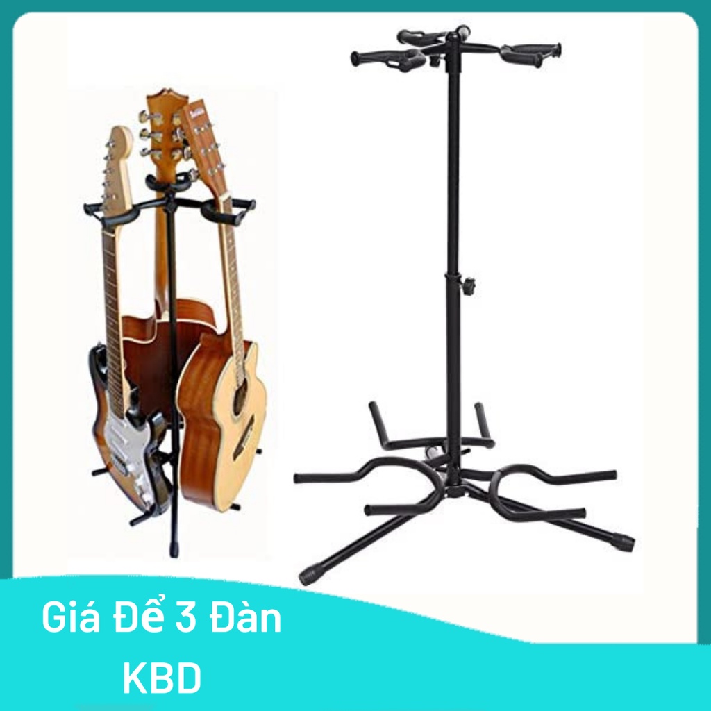 [Mã LIFEXANH03 giảm 10% đơn 500K] Giá để 3 đàn guitar tiện dụng KBD 23A6 - chân để đàn Guitar acoustic 3 cây