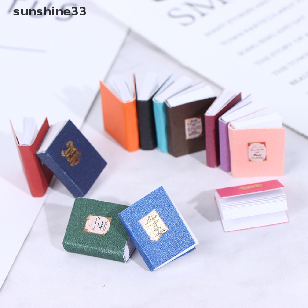 SU 4pcs/set 1/12 Dollhouse Miniature Classic Colorful Books Model Scene Accessories n