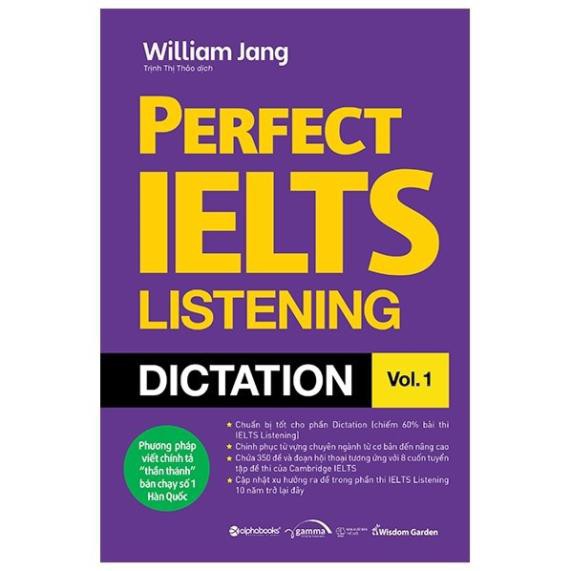 Sách Alphabooks-Perfect IELTS listening dictation vol.1