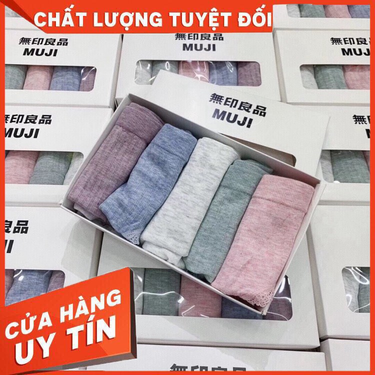 HỘP 5 QUẦN CHIP NỮ COTTON MUJI XUẤT NHẬT [SHOP UMBALA ]