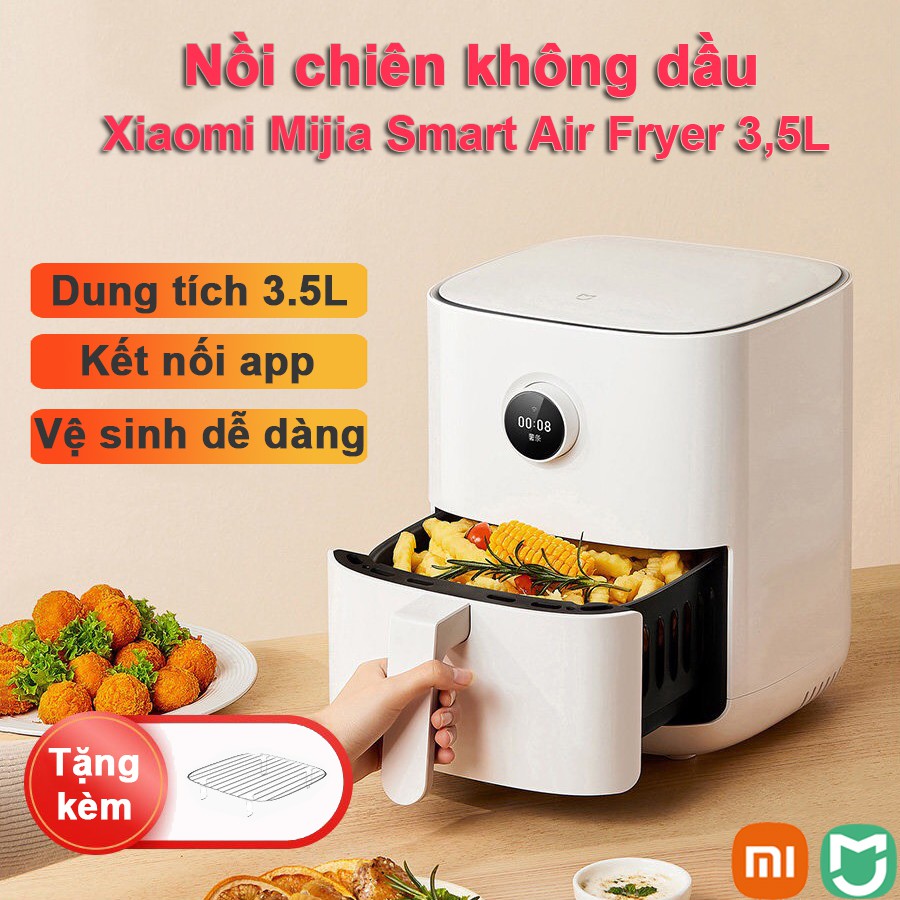 Tên sản phẩm: Nồi chiên không dầu thông minh Xiaomi Mijia Smart Air Fryer 3,5L màn hình LED cảm ứng tiện lợi KL01