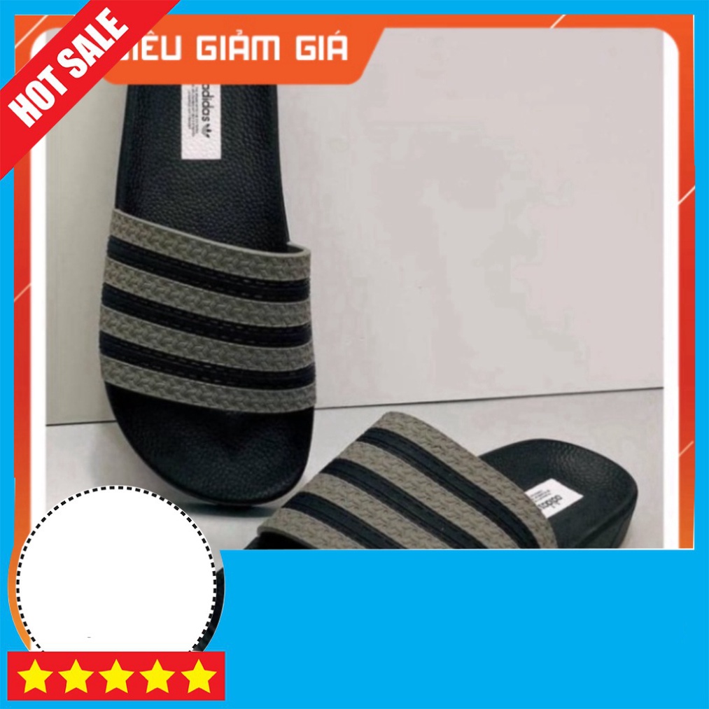 Dép quai ngang ADIDAS dép Unisex nam nữ đế cao su êm chân bền chắc thời trang BA SỌC ĐẾ CHỮ TrungPii Si