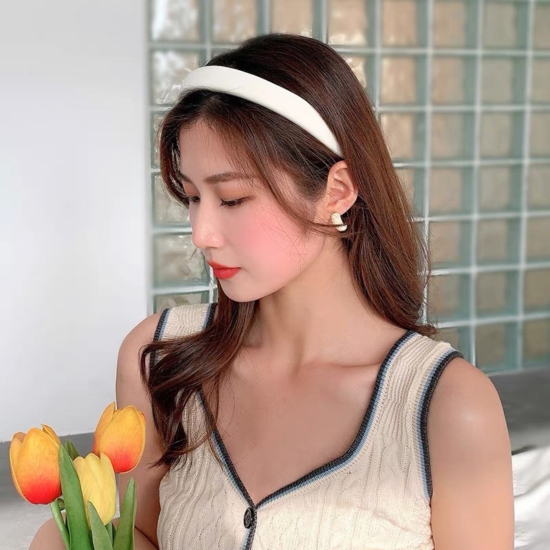 Cài tóc mềm mại kế đơn giản thời trang phong cách Hàn Quốc