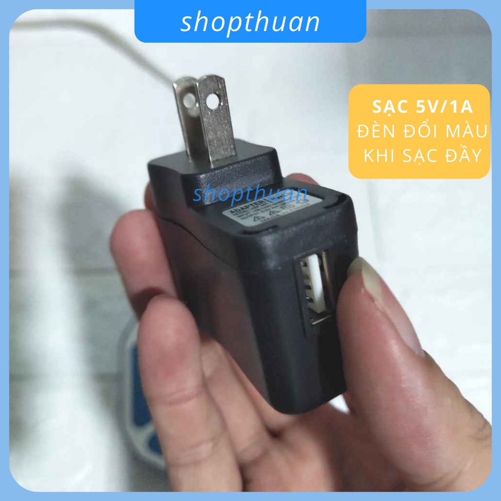 Củ sạc đen 5V/1A cổng USB có đèn báo khi đầy pin - cóc sạc đen dành cho loa nghe nhạc BKK, Craven