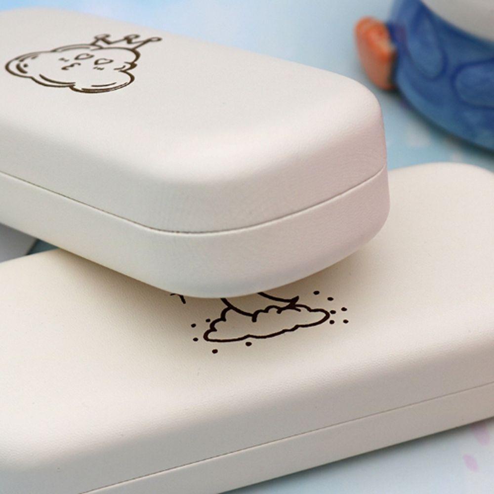 MXGOODS Hộp Đựng Mắt Kính Hình Vuông Bằng Da PU Dễ Thương Cho Nữ Ốp