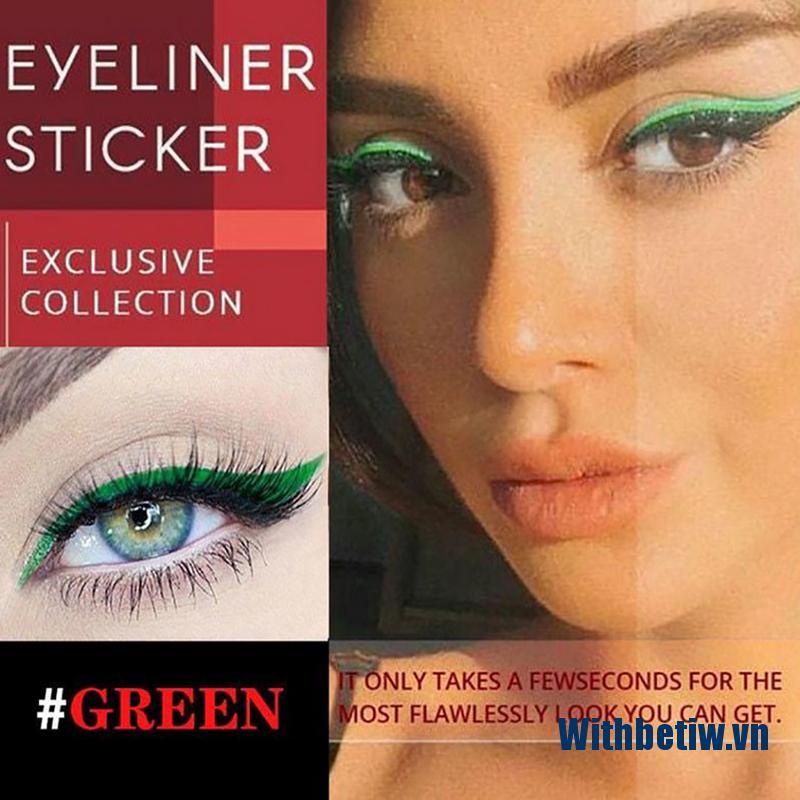 Withbetiw.vn❤6 Pairs Eyeliner Sticker Tattoo Wing Double Eyelid Black Shadow Instant Makeup