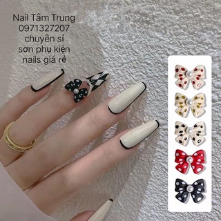 Charm nơ ,nơ trang trí móng tay 5 màu hót