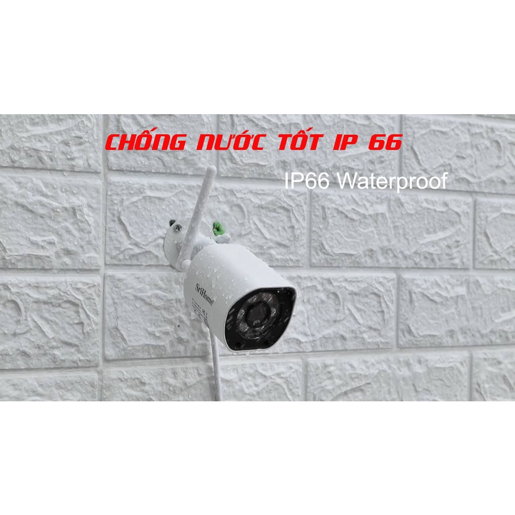 Camera Srihome SH034 5.0Mpx- Camera góc rộng, siêu nét, đàm thoại 2 chiều Camera wifi trong nhà ngoài trời