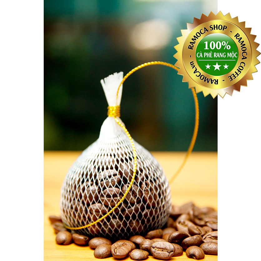 Túi thơm hạt cà phê Robusta/ Arabica || treo xe ô tô, để tủ quần áo, bàn làm việc || 100% cafe rang mộc || dây treo 30cm