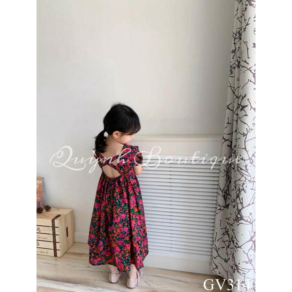 Quần áo trẻ em [ QUỲNH BOUTIQUE ] váy đầm babydoll hoa nhí bé gái