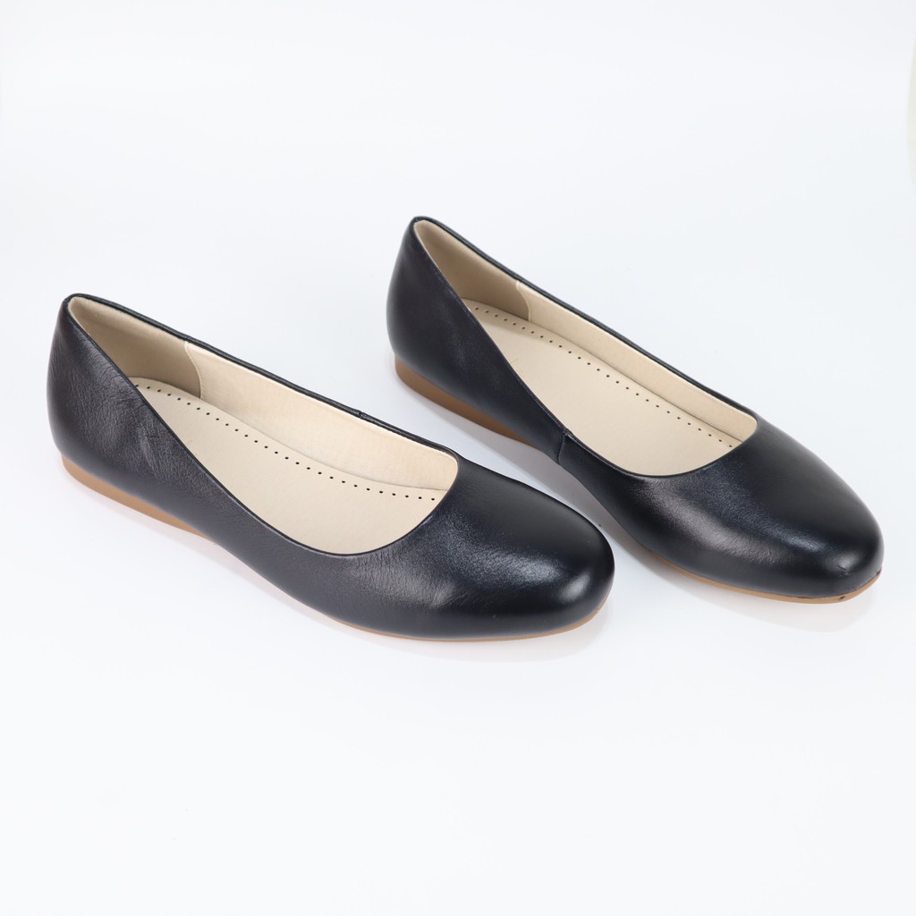 Giày búp bê trơn da thật Misho 1151