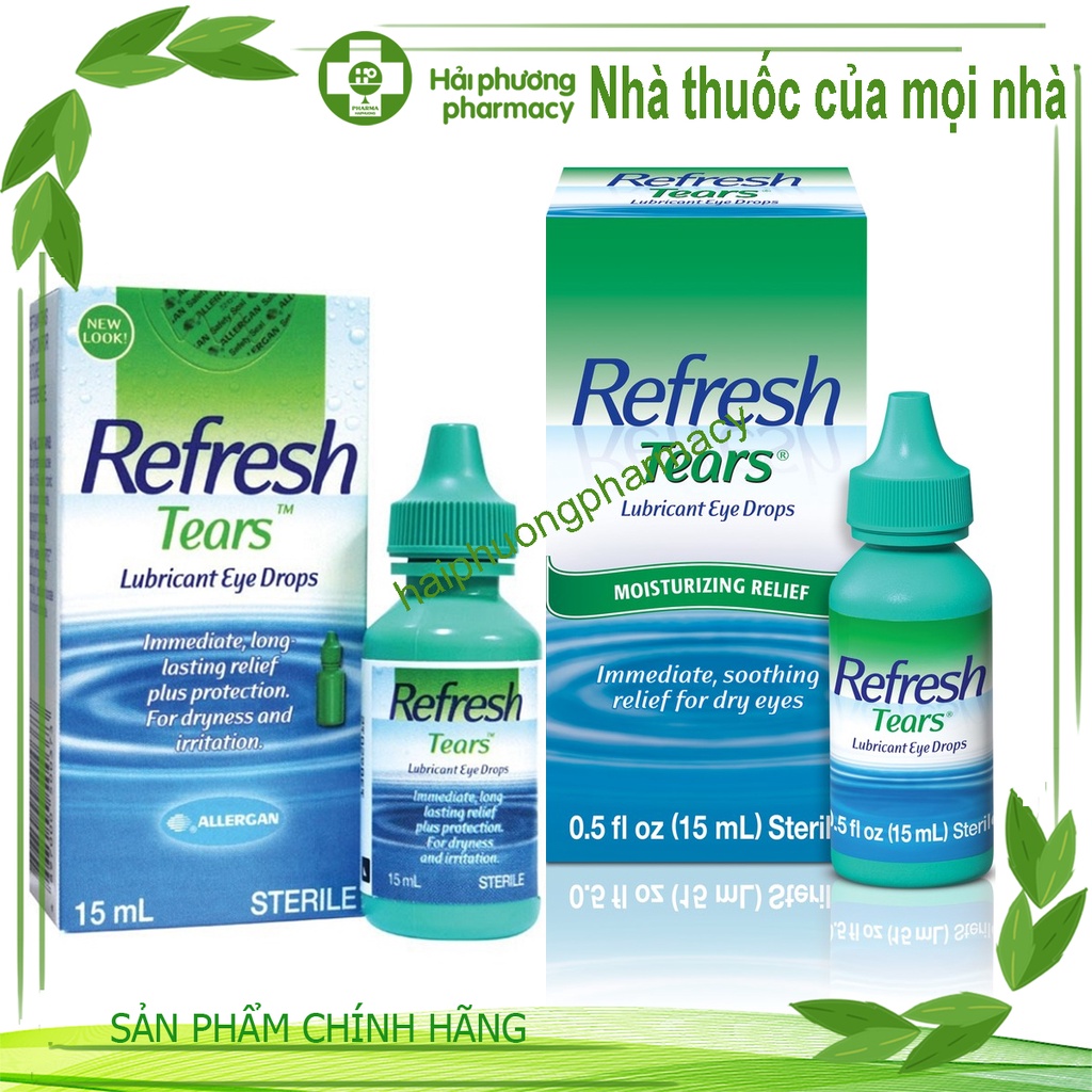Refresh tears- Nước mắt nhân tạo lọ 15ml - Hàng nhập khẩu chính hãng