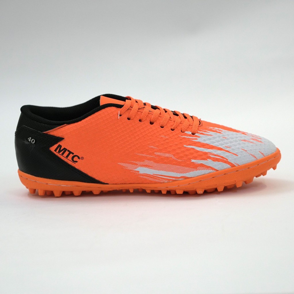 Giày đá bóng nam MTC Faster Cam Đen, giày đá banh thể thao cỏ nhân tạo dẻo nhẹ - 2EVSHOP