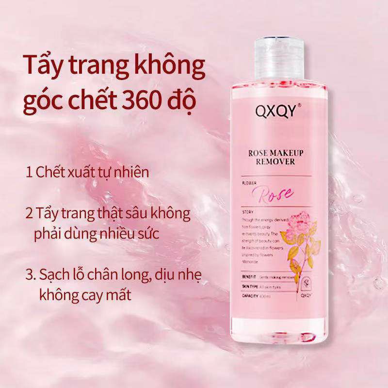 NƯỚC TẨY TRANG HOA HỒNG QXQY LÀM SÁNG DA, SẠCH DA SE KHÍT LỖ CHÂN LÔNG | BigBuy360 - bigbuy360.vn