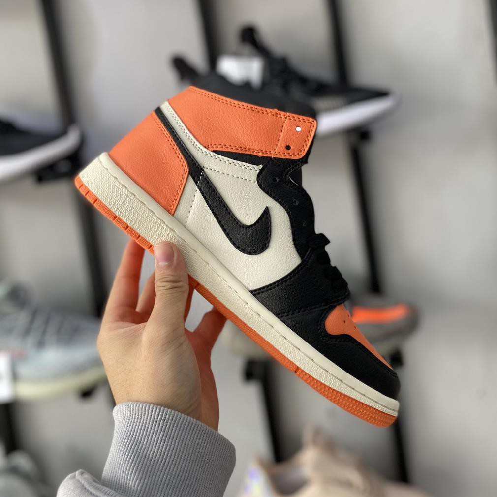 Giày Sneaker Jodan 1 Cao Cổ Cam Full Box Freeship