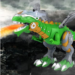 Đồ chơi khủng long robot có hiệu ứng phun lửa điện - phun sương - âm thanh