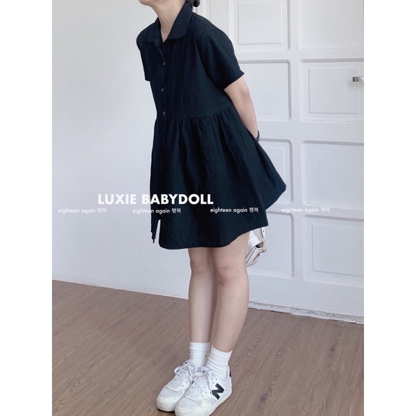 Đầm babydoll đen ngắn 18made ✿ 𝐁𝐲 𝐄𝐢𝐠𝐡𝐭𝐞𝐞𝐧 𝐀𝐠𝐚𝐢𝐧