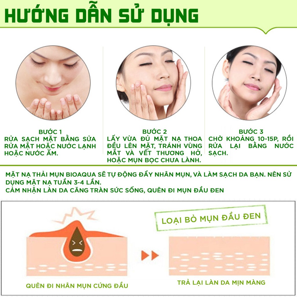 [Hàng mới về] Mặt nạ thải mụn đầu đen than hoạt tính chiết xuất than tre với công nghệ Actived Carbon BIOAQUA