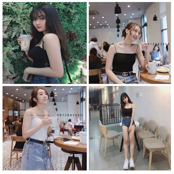 Áo bún 2 dây + Áo quây nữ sexy đi biển siêu xinh - CM Shop