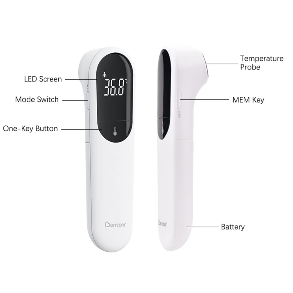 Nhiệt kế thông minh Xiaomi Berrcom JXB-315 bản quốc tế, cảm biến kép, đo nhiệt độ người, nước sữa, phòng chính xác cao