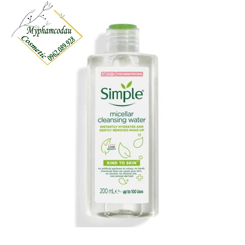 Nước Tẩy Trang Simple Micellar Cleansing Water