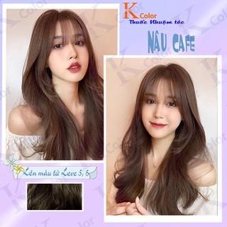 Thuốc nhuộm tóc Nâu Cafe không tẩy sử dụng tại nhà nhiều thảo dược giá rẻ Kcolor