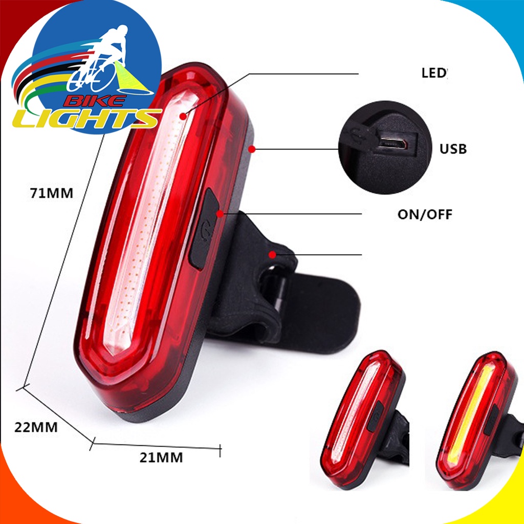 [TOP 10 Đèn Hậu Dành Cho Xe Đạp] Đèn Hậu Nháy 3 Màu | AQY/NQY096, Sạc Pin USB, Chống Mưa | No.06