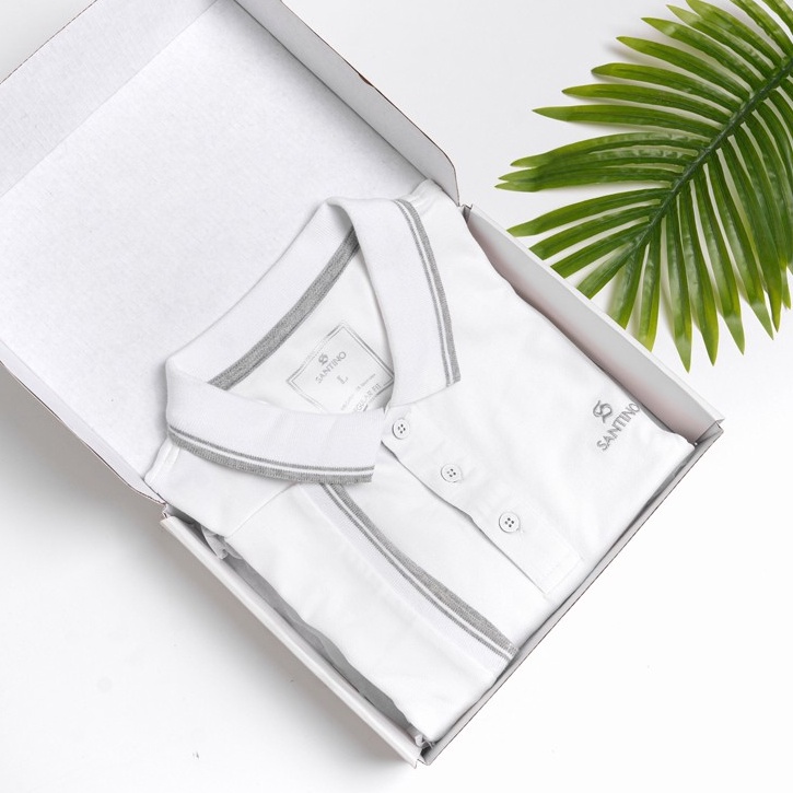 Áo polo nam ngắn tay có cổ SANTINO chất cotton co giãn thoải mái, dáng xuông nhẹ thoải mái TRP445B112 | BigBuy360 - bigbuy360.vn