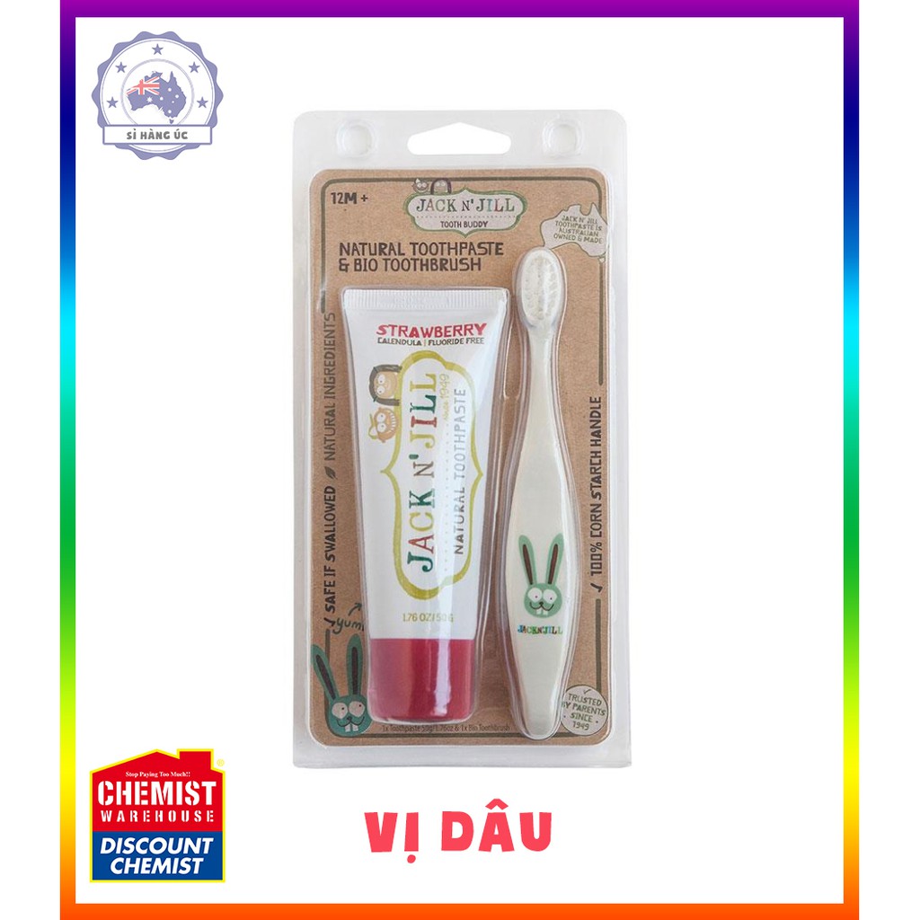 Set bàn chải  và kem đánh răng Jack and Jill